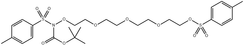 N-Tos-N-(t-butoxycarbonyl)-aminoxy-PEG4-Tos Structure