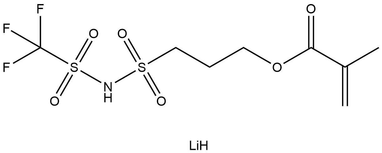 2-Propenoic acid, 2-methyl-, 3-[[[(trifluoromethyl)sulfonyl]amino]sulfonyl]propyl ester, lithium salt (1:1), homopolymer 结构式