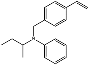 4-乙烯基-N-(1-甲基丙基)-N-苯基苯甲胺,1818373-45-3,结构式