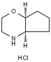 Cyclopent[b]-1,4-oxazine, octahydro-, hydrochloride (1:1), (4aR,7aS)-, 1820580-89-9, 结构式