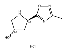 5-(3-methyl-1,2,4-oxadiazol-5-yl)pyrrolidin-3-ol hydrochloride Struktur