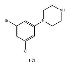 1-(3-Bromo-5-chlorophenyl)piperazine hydrochloride 结构式