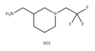 1-(2,2,2-三氟乙基)哌啶-3-基]甲胺二盐酸, 1820648-49-4, 结构式