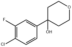 4-(4-chloro-3-fluorophenyl)tetrahydro-2H-pyran-4-ol|