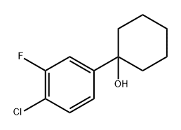 1-(4-chloro-3-fluorophenyl)cyclohexanol Struktur