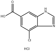 7-Chloro-1H-1,3-benzodiazole-5-carboxylic acid hydrochloride Structure