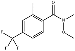 N-methoxy-N,2-dimethyl-4-(trifluoromethyl)benzamide Struktur