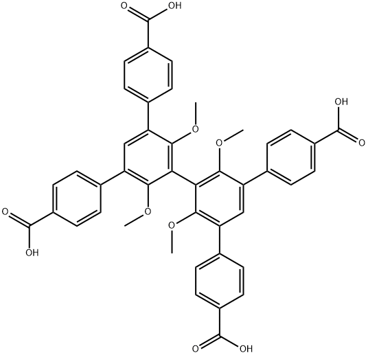 3,3′,5,5′-tetrakis(4-carboxyphenyl)-2,2′,6,6′-tetramethoxy-1,1′-biphenyl Structure
