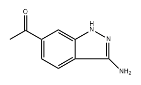 1-(3-amino-1H-indazol-6-yl)ethan-1-one 化学構造式