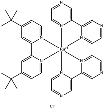 (2,2'-bipyridyl) (2,2'-bis (4-tert-butylpyridine)) ruthenium tetrafluoroborate Structure