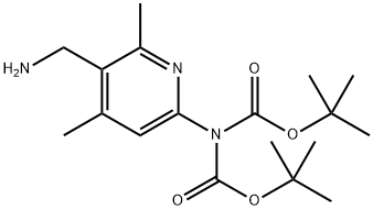 Di-tert-butyl (5-(aminomethyl)-4,6-dimethylpyridin-2-yl)iminodicarbonate Structure