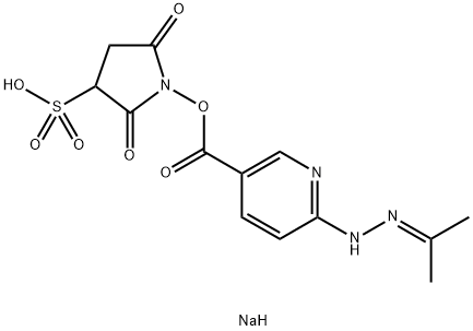 1821681-45-1 3-Pyridinecarboxylic acid, 6-[2-(1-methylethylidene)hydrazinyl]-, 2,5-dioxo-3-sulfo-1-pyrrolidinyl ester, sodium salt (1:1)