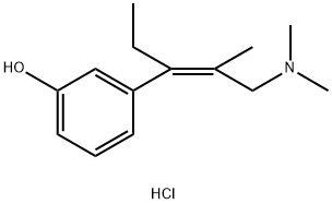 Phenol, 3-[(1Z)-3-(dimethylamino)-1-ethyl-2-methyl-1-propen-1-yl]-, hydrochloride (1:1) Struktur