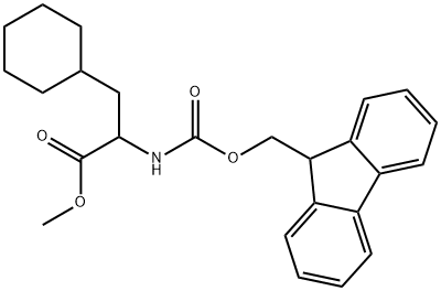 methyl2-((((9H-fluoren-9-yl)methoxy)carbonyl)amino)-3-cyclohexylpropanoate Structure