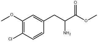 methyl 2-amino-3-(4-chloro-3-methoxyphenyl)propanoate Struktur