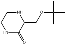 3-(tert-butoxymethyl)piperazin-2-one 化学構造式