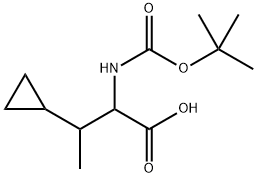 2-((叔丁氧羰基)氨基)-3-环丙基丁酸, 1822542-46-0, 结构式