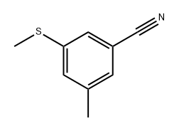 3-methyl-5-(methylthio)benzonitrile 化学構造式