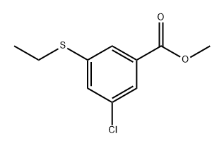 methyl 3-chloro-5-(ethylthio)benzoate 化学構造式