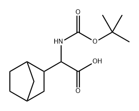 2-{bicyclo[2.2.1]heptan-2-yl}-2-{[(tert-butoxy)carbonyl]amino}acetic acid, Mixture of diastereomers 化学構造式