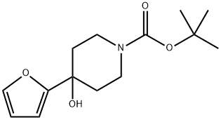 tert-butyl 4-(furan-2-yl)-4-hydroxypiperidine-1-carboxylate Structure