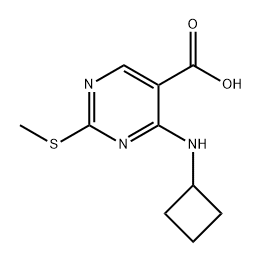 4-(环丁胺基)-2-(甲硫基)嘧啶-5-羧酸,1823289-42-4,结构式