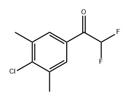 1-(4-Chloro-3,5-dimethyl-phenyl)-2,2-difluoro-ethanone 结构式