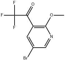 1-(5-Bromo-2-methoxypyridin-3-yl)-2,2,2-trifluoroethanone 化学構造式