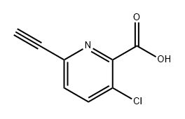 3-chloro-6-ethynylpyridine-2-carboxylic acid Structure