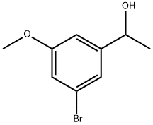 Benzenemethanol, 3-bromo-5-methoxy-α-methyl- Structure