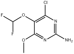 4-Chloro-5-(difluoromethoxy)-6-methoxypyrimidin-2-amine Structure