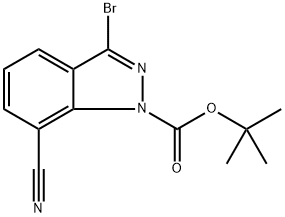 tert-butyl 3-bromo-7-cyano-1H-indazole-1-carboxylate Structure