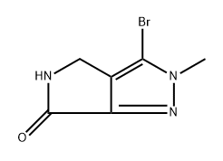 3-Bromo-2-methyl-4,5-dihydropyrrolo[3,4-c]pyrazol-6(2H)-one Structure