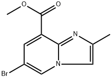 6-溴-2-甲基咪唑并[1,2-A]吡啶-8-羧酸甲酯 结构式