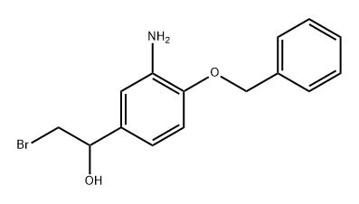 1-(3-Amino-4-(benzyloxy)phenyl)-2-bromoethan-1-ol Struktur