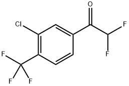 1-(3-Chloro-4-trifluoromethyl-phenyl)-2,2-difluoro-ethanone Structure