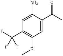 1-(2-氨基-5-甲氧基-4-(三氟甲基_苯基)乙-1-酮, 1823784-04-8, 结构式