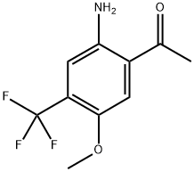 1-(2-氨基-5-甲氧基-4-(三氟甲基_苯基)乙-1-酮,1823784-04-8,结构式