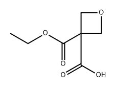 3,3-Oxetanedicarboxylic acid, 3-ethyl ester Structure