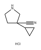 3-cyclopropylpyrrolidine-3-carbonitrile
hydrochloride Struktur