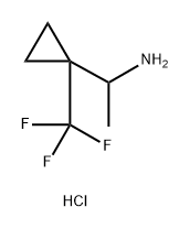 1-[1-(trifluoromethyl)cyclopropyl]ethanamine hydrochloride Struktur