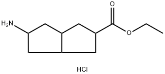 Ethyl 5-aminooctahydropentalene-2-carboxylate hydrochloride Struktur