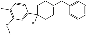 4-(3-Methoxy-4-methylphenyl)-1-(phenylmethyl)-4-piperidinol Struktur