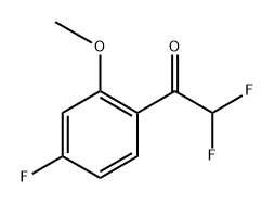 2,2-Difluoro-1-(4-fluoro-2-methoxy-phenyl)-ethanone 化学構造式