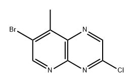 7-bromo-3-chloro-8-methylpyrido[2,3-b]pyrazine 结构式