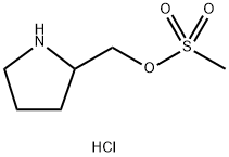 (pyrrolidin-2-yl)methyl methanesulfonate hydrochloride Structure