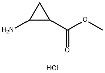 Cyclopropanecarboxylic acid, 2-amino-, methyl ester, hydrochloride (1:1) Struktur