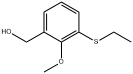 3-(Ethylthio)-2-methoxybenzenemethanol 化学構造式