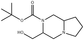 1,1-Dimethylethyl hexahydro-3-(hydroxymethyl)pyrrolo[1,2-a]pyrazine-2(1H)-carboxylate Structure