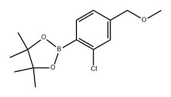 2-(2-Chloro-4-(methoxymethyl)phenyl)-4,4,5,5-tetramethyl-1,3,2-dioxaborolane,1824648-44-3,结构式